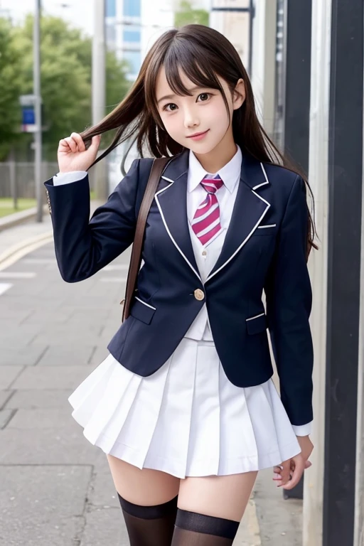 cute､high school girl､Idol､uniform､blazer､mini skirt､See-through､Fluttering in the wind