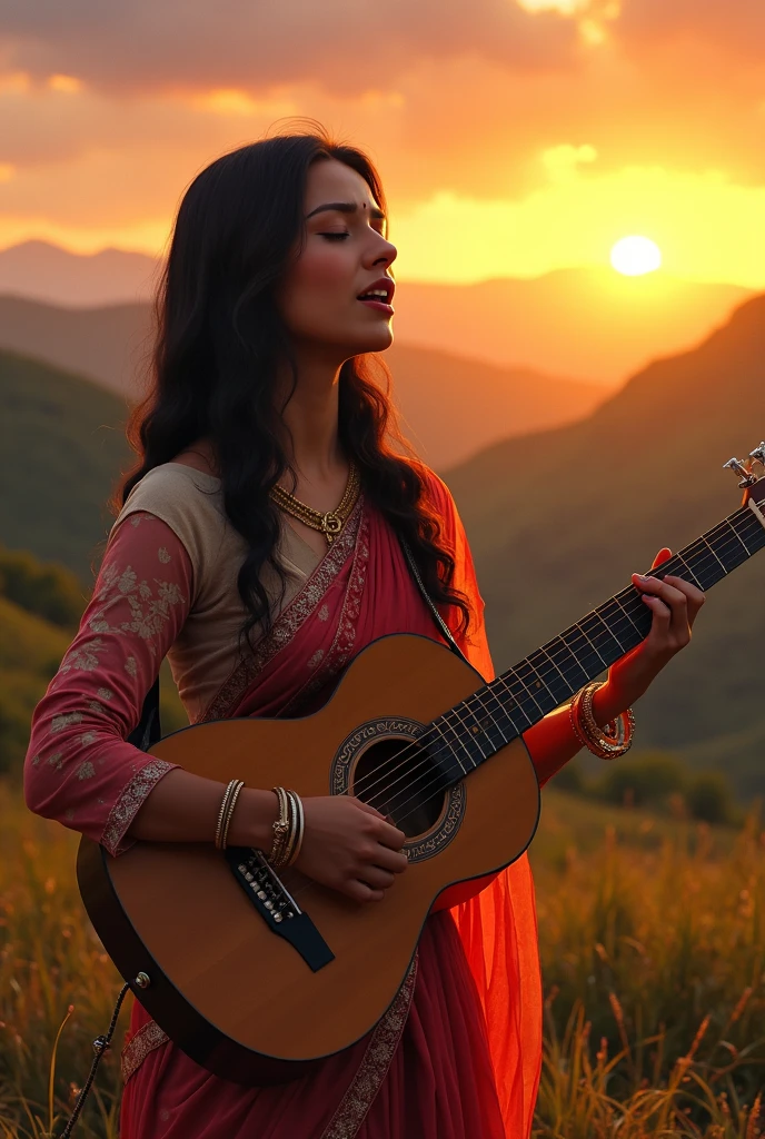 Krishn sing a song by naturally by mountain