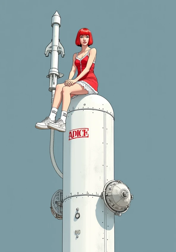 nude woman standing in shower huffing a robot<lora:Enki_Bilal_v1:1> enkibilalstyle