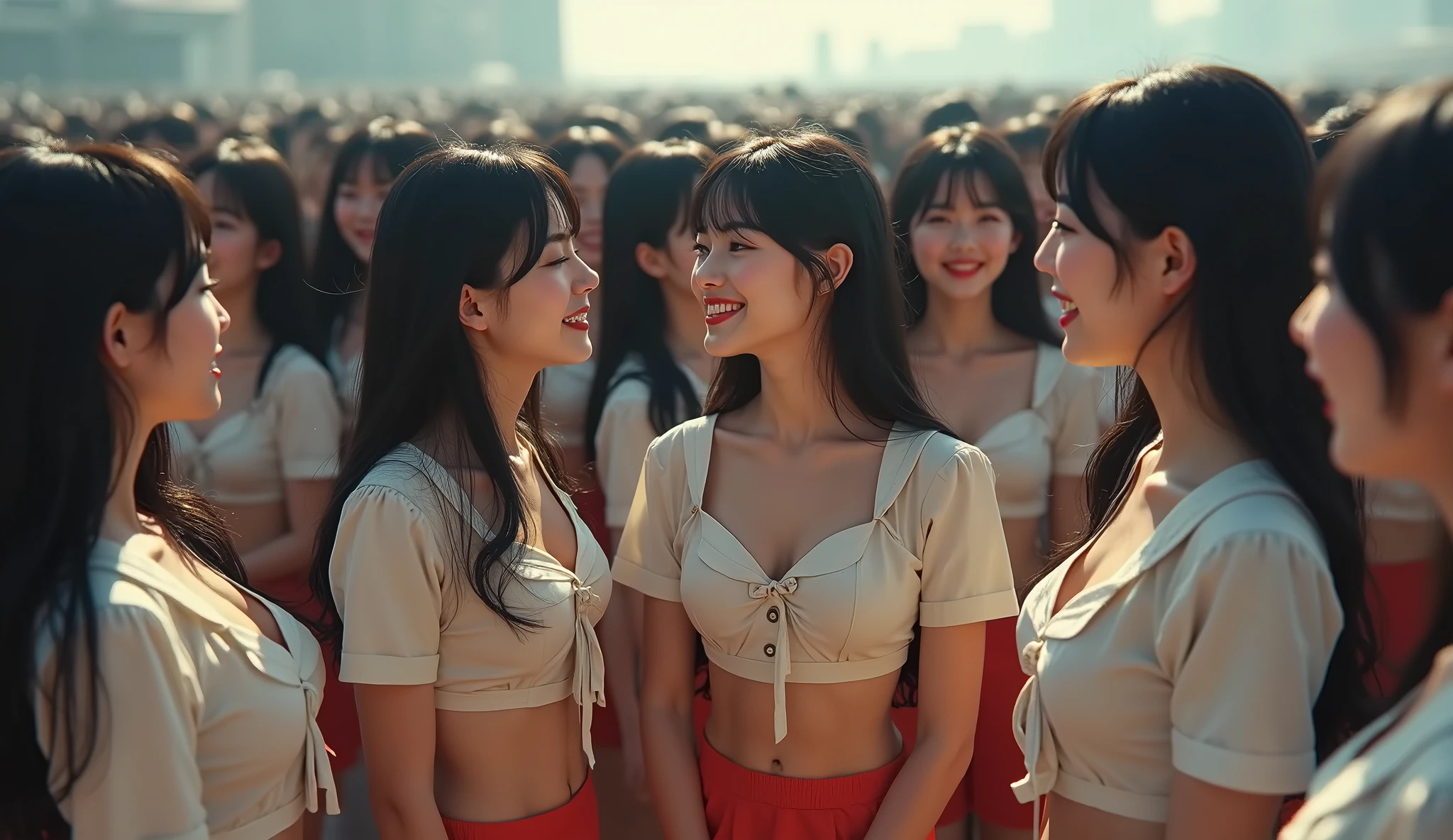 [Japanese Clone girls=Myself], [Perfect Clone girls Raw Photography Art], (16K, Highest quality, Ultra-high resolution, ((Unrealistic, Unprecedented sight, ((A World of Myself Proliferation)), Ultra-realistic))), (Japanese, woman, 26-year-old), (((((Small face, (((((Thick black hair, Semi-long hair)))))))))), ((Very beautiful detailed girls, Accurate body structure, Very detailed body)), (((Big Breasts, Large, swelling breasts))), (((White shirt, Big Breasts強調, I can see the cleavage, Black Mini Skirt))), ((Dark Eyes, Mature face, Cute Smile, A gentle gaze)), (((((Happy laughter))))), (((((Very detailed, 1girl-1,000,000,000,000,000,000,000,000,000,000,000,000,000cloning girls))))), (((((A very detailed and precise description of the doppelganger, Perfectly the same girl, The exact same smile, Perfect same hair, Perfect same clothes, Exactly the same height, 完璧な同じLarge, swelling breasts))))), (((((Myself only))))), (((Perfect description, Filling the Earth 1,000,000,000,000,000,000,000,000,000,000,000,000,000cloning girls-1,000,000,000,000,000,000,000,000,000,000,000,000,000^100,000,000cloning girlsのMyself, 異次元のSuper dense, Super denseの中心に広くフォーカス, I&#39;m happy to be surrounded by countless versions of myself, I want to drown in love with countless versions of myself., I want to be drowned in love with countless versions of myself around me., Holding hands, hug, hug, kiss, Touching breasts))), (((Very detailed, Extremely crowded, Super dense, Super crowded))), ((Bright and soft light)), ((((((((Very detailed and clear hyper-perspective drawing)))))))), (((Subject depth zero))), A bird's-eye view, Everyone is sexy