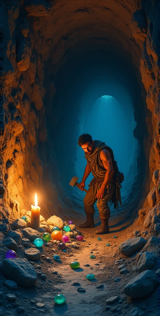 dvr-stnd, an adventurer opening a treasure chest in forgotten cave <lora:dvr-stnd:1>