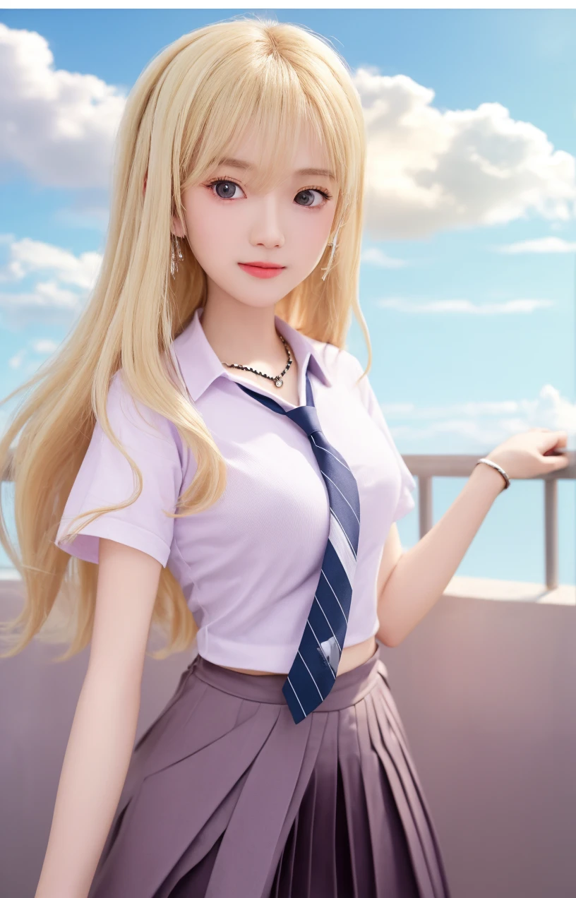 (legs open on classroom chair)), Female Teacher v6, Necklace, Earrings, Full Body V6, Long Gray Hair, Translucent Clothes, Look, Superb, Ultra High Definition, RAW Photography, Realism 1.25), (Bright Lip Gloss, Long Eyelashes, Smooth) Face, Light Bright, Natural Shadows, Wide Light, Wide Light, Depth of Field, Intense Colors, Subtle Caustics: 0.8), Smile, (Big), v6, There are windows showing different buildings in the city (absurdity, high resolution, super detail), smile, (big), v6 ((Adriaan Honig))) girl with blonde hair and blue eyes, beautiful, thin, sexy pose, back figure, gaze is window side, ((dark blue jacket front opening, white sheer blouse, light pink micro panties))