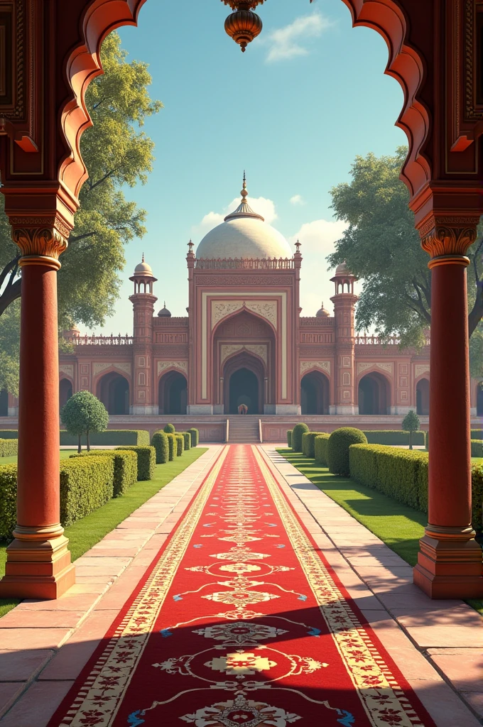 Masterpiece, best quality, (very detailed CG unified 8k wallpaper) (best quality), (best illustration), (best shade)A serene view of the Badshahi Mosque in Lahore, with its intricate architecture and stunning marble work. The AI platform will render this scene in a stylized, dreamy manner, adding a touch of magic to the already beautiful structure --v6
