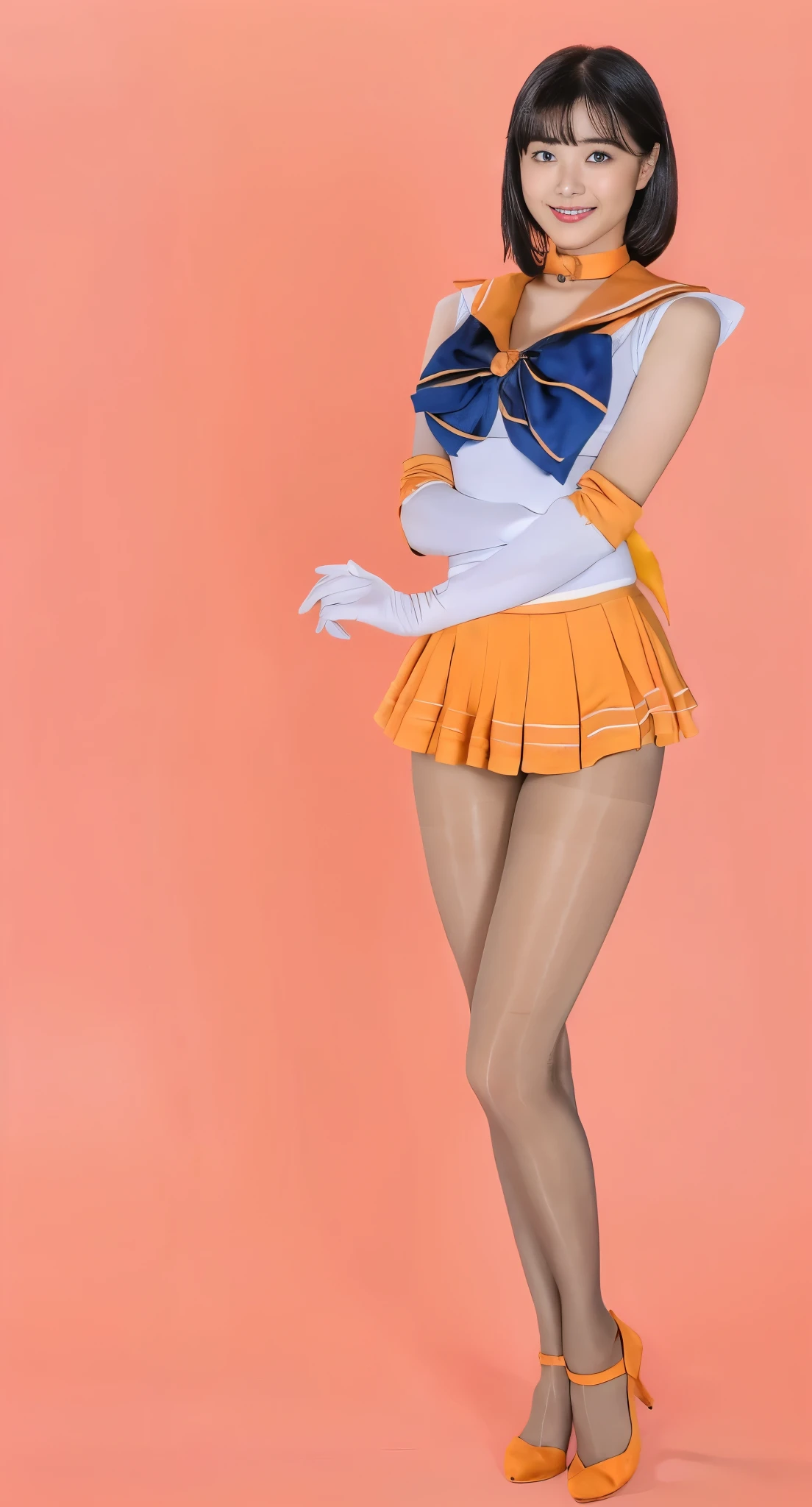 Real Images、Top image quality、Beautiful schoolgirl、Cute 16 year old beautiful girl、sailorvenus、Composition seen from the front、beautiful thigh、Beautiful navel、Beautiful、Ultra mini skirt、White panty、She is flipping up her skirt with both hands to show her white panties.、Unity 8k壁纸, Beautiful and aesthetic, Looking at Viewer, 18-year-old beautiful girl、wetted skin、1lady, wide hips, Full Back White Cotton Panties、(Shiny skin), Many colors, White panty、Solo, Blonde hair, Blue eyes, poneyTail