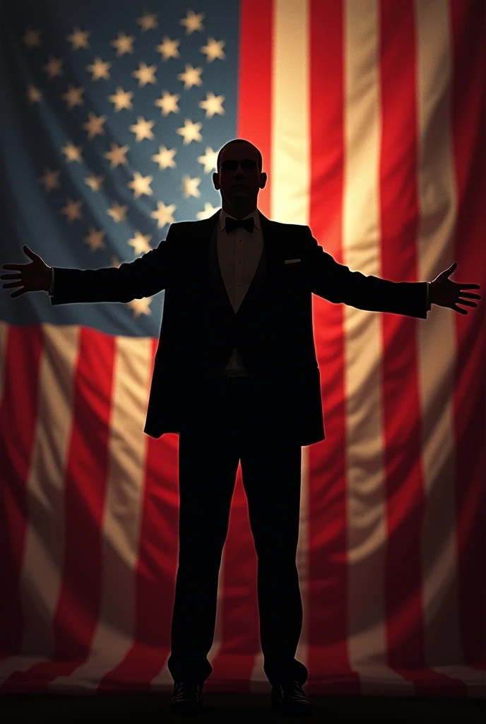80s movie poster, Barack Obama wearing his tuxedo, sitting down at the oval office<lora:80s Movie Poster Style:1>