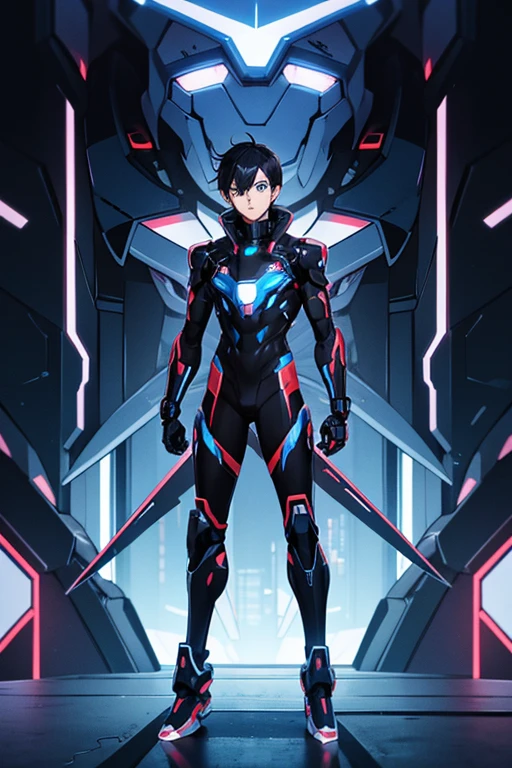 a boy,cyberpunk,