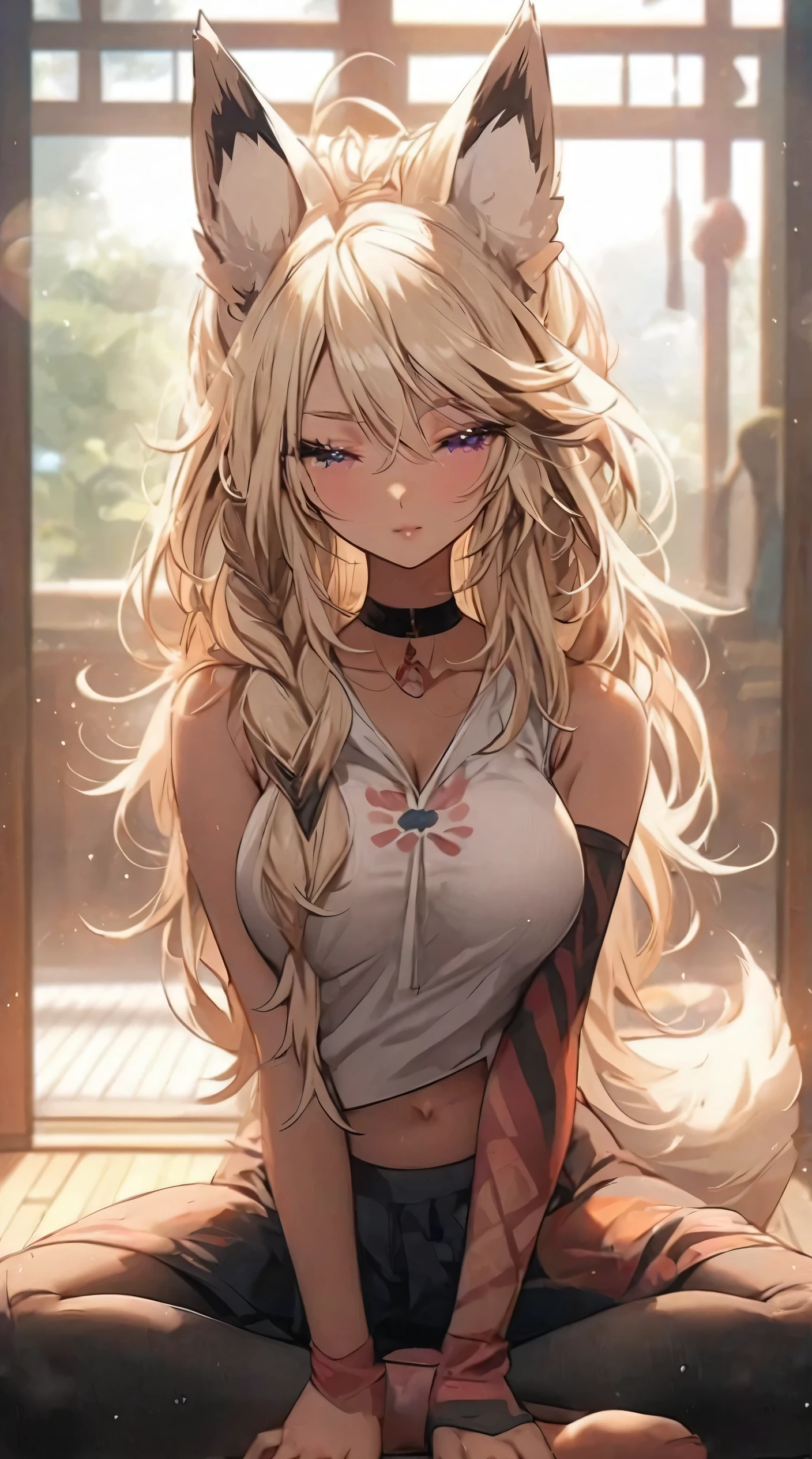 anime girl with long blonde hair sitting on the floor, blonde anime girl with long hair, anime girl with long hair, anime girl, beautiful anime girl, an anime girl, attractive anime girl, beautiful anime catgirl, pretty anime girl, seductive anime girl, cute anime girl, girl with white hair, beautiful anime woman, anime waifu, young anime girl, portrait anime girl