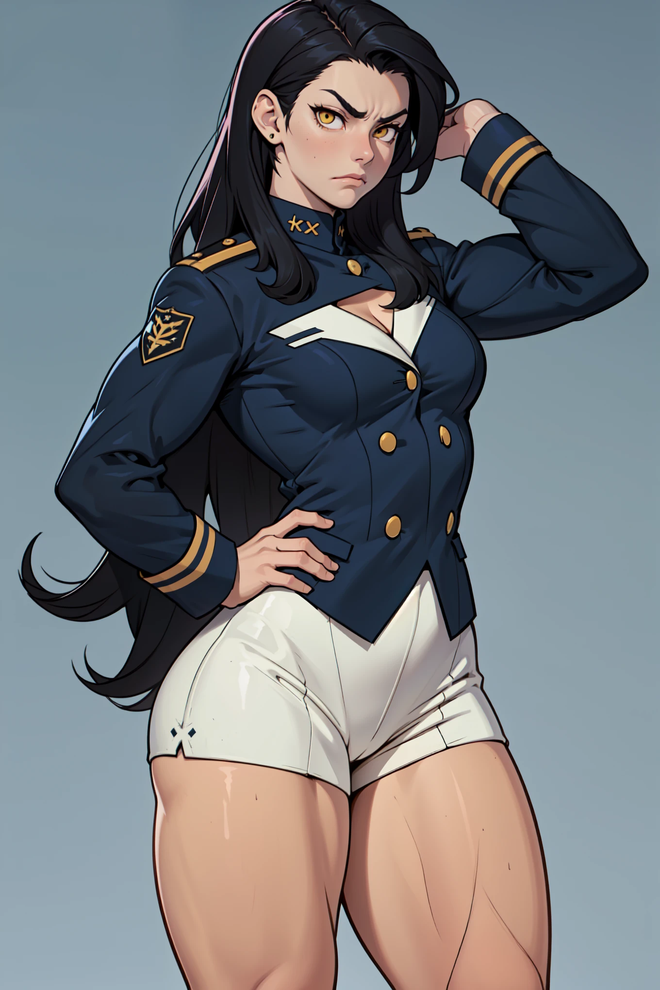 There's a woman in uniform posing for a photo, hyperrealista , a hyperrealista , realista , cosplay de anime, garota de anime na vida real, cosplay de anime, realista cosplay, como personagem de anime, da escola, magic school student uniform, cosplay profissional, Makoto Shinkai e Artgerm, cosplay, realista anime 3 d style