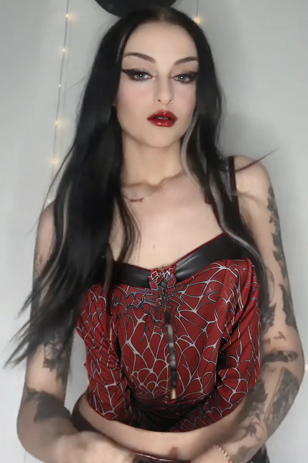 BDSM, tied, rope, corset, Realistic, Naked, nsfw, nude, big boobs, big nipples