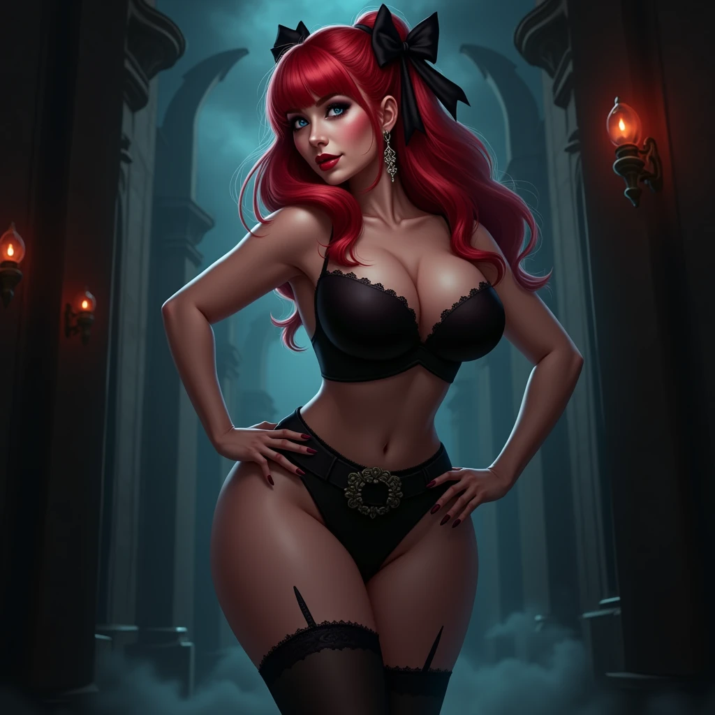 (((disney style))), (((Adagio Dazzle))), goth, ((my little pony)), (((detailed eyes))), (((mismatched stockings with heart print))), big perky butt, (voluptuous medium-large breasts), bra with print, serious dominant face, ((long goth lace dress)), ((black eyeshadow, big black lips, spiked collar, long eyelashes, black nails, ultra detailed contours, lace sleeves)), (((showing butt:1.4))), (cutie mark), (glossy body:1.3)