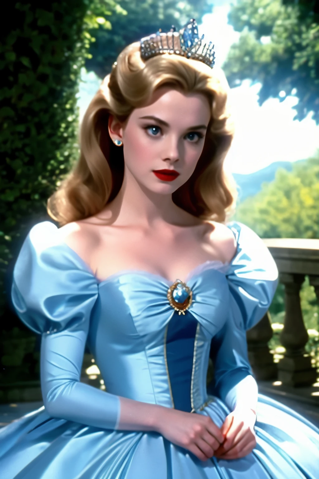 Live action Film still of princess cinderella, pale skin