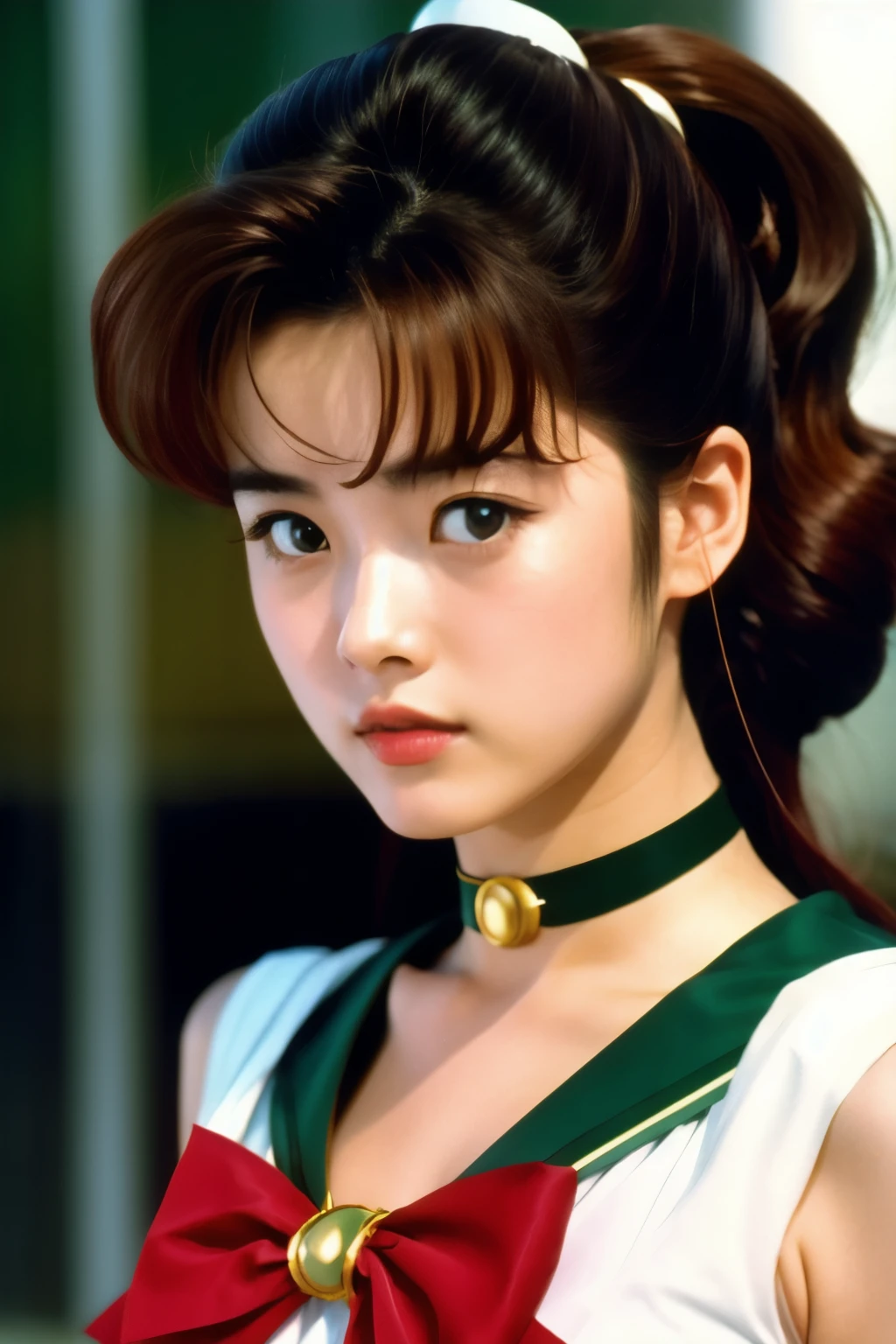 Live action 1995 japanese Film still of sailor jupiter, portrait