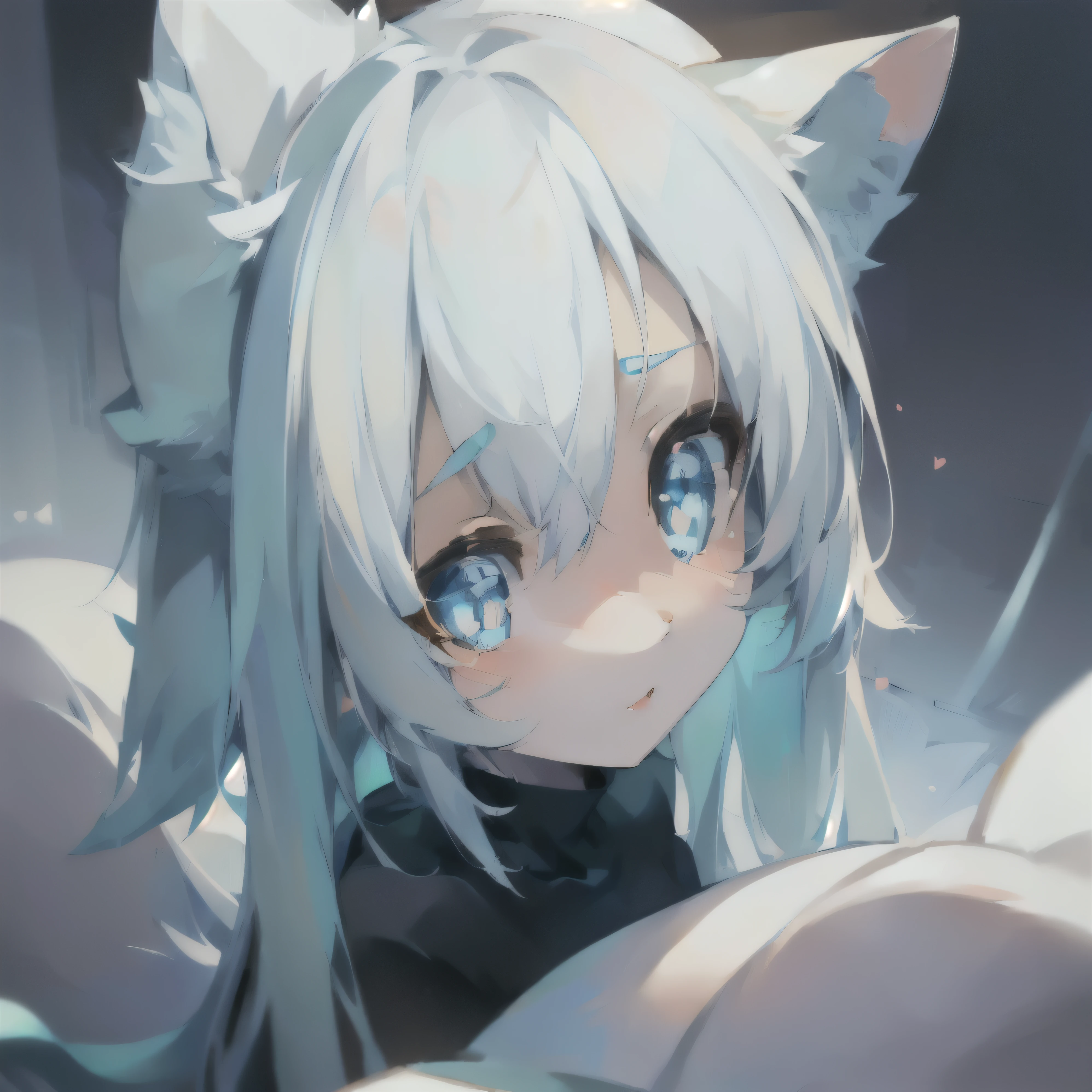 anime artwork (((crystals texture Hair))),((beautiful detailed glass hair)), sparkle, lens flare, 1girl, white hair, solo, thigh highs, side pony tail, black thigh highs, looking at viewer, window, small breast, flat breasts, blush, smile, bangs, anime style, key visual, vibrant, highly detailed, red and green eyes, porcelean skin, fox ears, fox tail, fluffy tail, embarassed, looking up, wet skin, naked, sitting