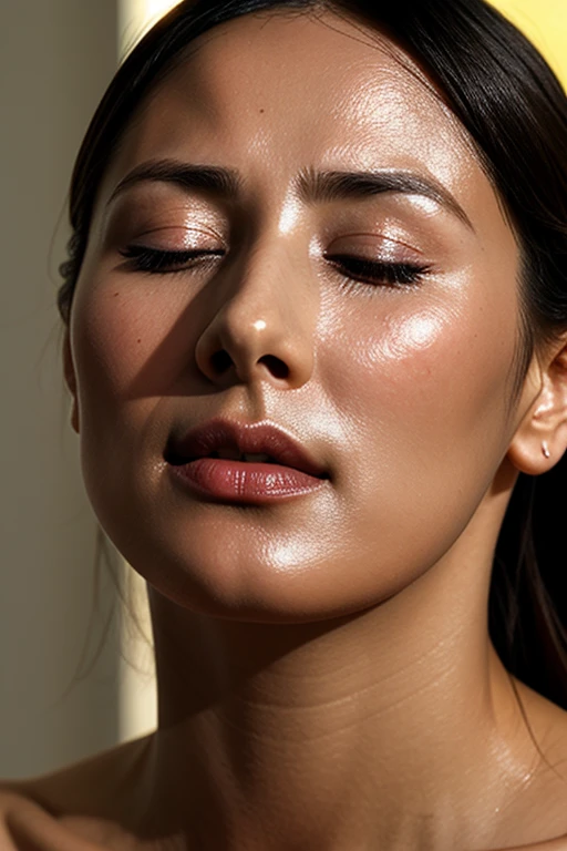 Tabletop,Award-winning photo, Very detailed, スーパーorgasm, Woman with open mouth and closed eyes , Skin shiny with sweat、Sharp focus on the face、From below、Lighting that highlights shiny sweat{{{orgasm:1.5 }}}, Black-haired、Please be careful when viewing、,nsfw,(:1.3) ,(Final:1.2),(Vulgar:1.3),(steam:1.1),(Wet:0.8),(trembling:0.8),(tears:0.7) ,(Drooling:0.6),(sweat:0.8),((Face close-up))Glossy skin with ultra-realistic details((Real human skin))(Small head),Bright light,Beautiful Japanese Woman,(Sharp focus on the eyes, Nose and mouth)In the grass,(Frowning, Raise your eyebrows, Half-closed eyes, Grimacing, shout)((Symmetrical nostril shape))((Feminine slim neck))