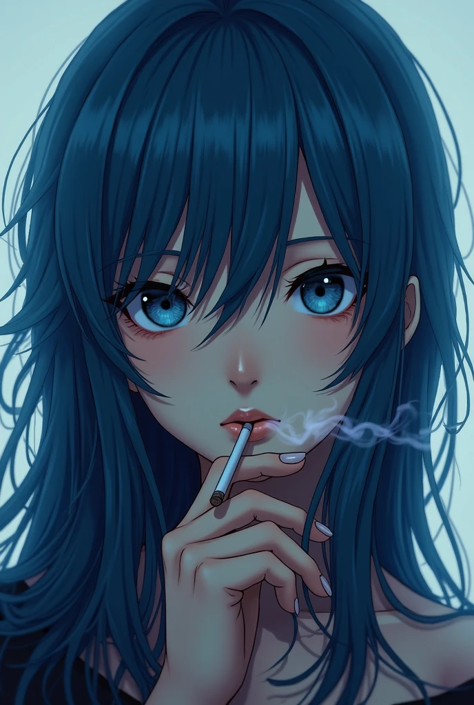 anime girl with blue hair smoking a cigarette, anime girl with teal hair, inspired by Rei Kamoi, full face shot of rimuru tempest, rogue anime girl ayanami rei, anime character, detailed anime character art, neferpitou, portrait knights of zodiac girl, profile shot of rimuru tempest, demon anime girl, anime style character, seductive anime girl