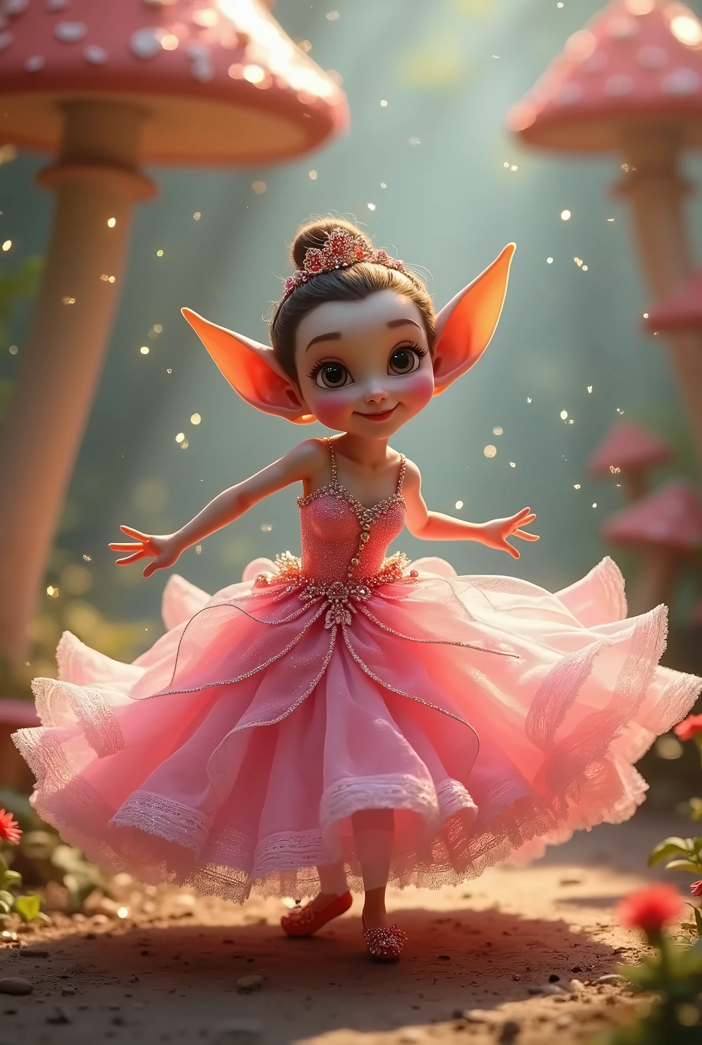 "Beautiful candy girl, little fairies help her in a fairy candy shop , fantasy , mystic , realistic photography , high detail , digital painting , cinematic , stunning , hyper-realistic , sharp focus , high resolution 8k , insane detailing"