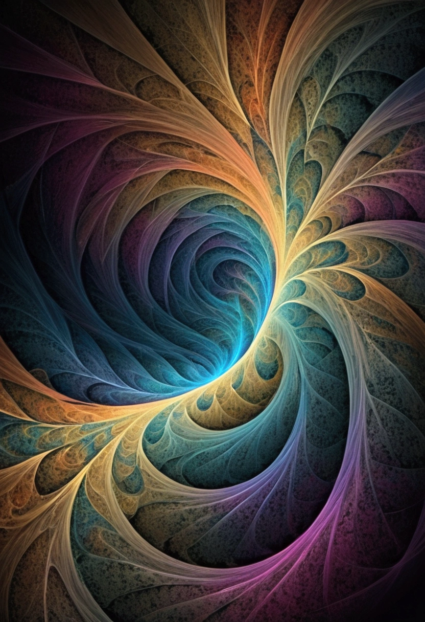 Abstract colorful art fractal equation