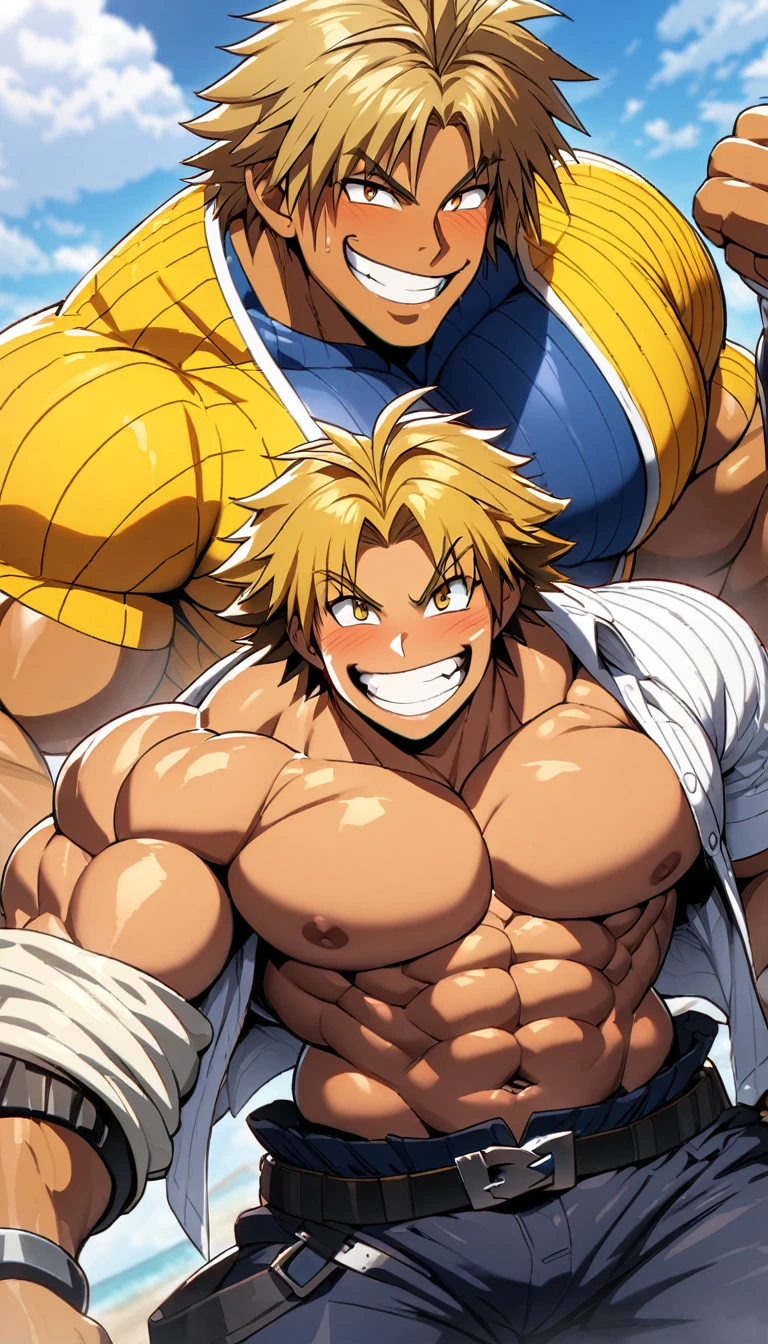 Highest quality,Huge muscles,Full Color,tidus,Massive ,smile wickedly,Open shirt,Shake hard,Devil&#39;s Wings and Tail,Huge erect penis,Rubber Suit,Magic circle tattoo,((Zoom out,Full body photo,Orgy)),Stick your tongue out,The devil enters the body,(((アナルSex,boys, man, anal sex, standing, man hug boy’s knees from back, man hold boy, breasts, nipples, both legs up, Open legs, best quality, very aesthetic, ultra-detailed, best illustration nsfw, sweat, steam, male))),Sex