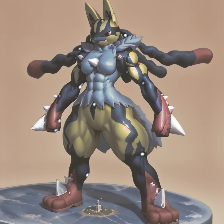 a cartoon drawing of a woman with a big head and a big tail, inka harpy girl, muscular female druid, long haired humanoid fursona, as a badass monster hunter, harpy woman, young harpy-girl, chrono trigger guilty gear style, a very beautiful berserker woman, sfw version, art style of dark cloud 2, goron brute