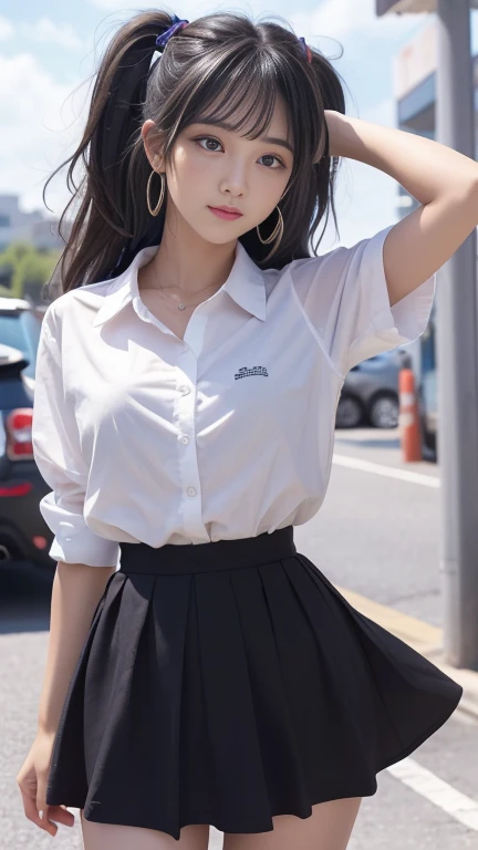Cute Girls､high school girl､See-through､mini skirt､sit