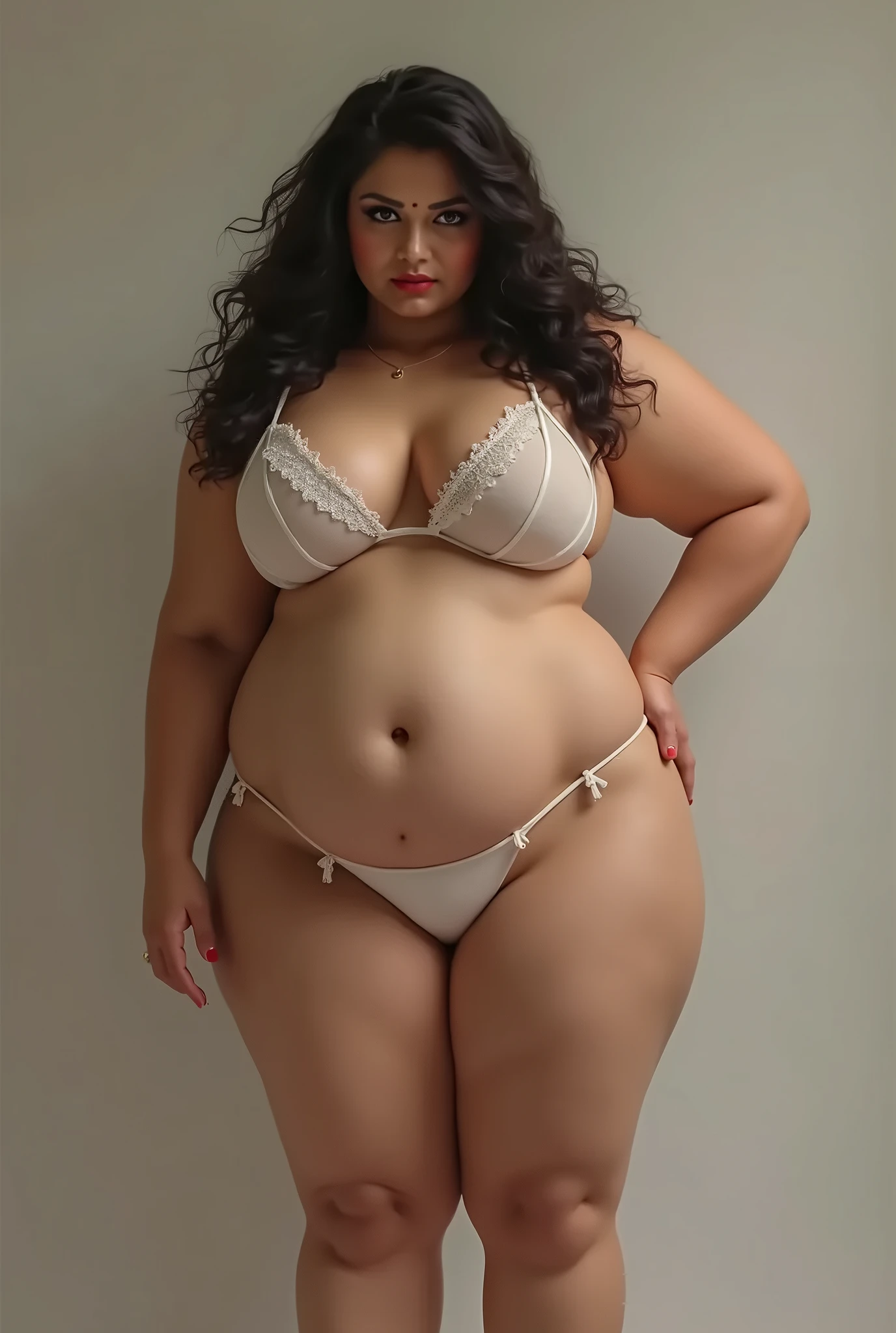 Big beautiful girl naked constriction plump thighs