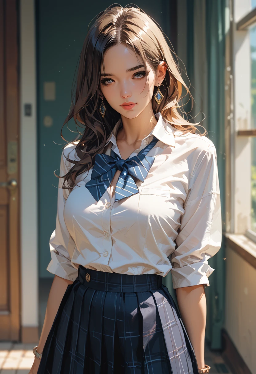 (masterpiece:1.2, the best quality), (Practical, photoPractical:1.4), High-quality illustrations, (Natural side Light, Light), Writing border depth, 
Looking at the audience, Front view, 1 girl, English, High school girl, 20 years old, Perfect face, Cute symmetrical face, Light and radiant skin, Open your legs,
(Bob Hairstyle:1.7,bionde), Asymmetrical bangs, big eyes, Drooping eyes, Long eyelashes chest), Thin, 
Beautiful hair, Pretty Face, beautiful eyes, Beautiful clavicle, Beautiful Body, Beautiful breasts, Beautiful thighs, Beautiful Feet, Beautiful fingers, 
((Fine fabric texture, Brown knitted vest, Short sleeve white collar shirt, Navy blue pleated skirt, Navy bow tie)), 
(Beautiful scenery), night, (Flower shop interior), Everlasting, (Smile, the best, open mouth),  (((Skirt lift, White sexy, Visible genitalia))), full-body shot, Dark blue socks, Sexy face, Inverted Nipple,