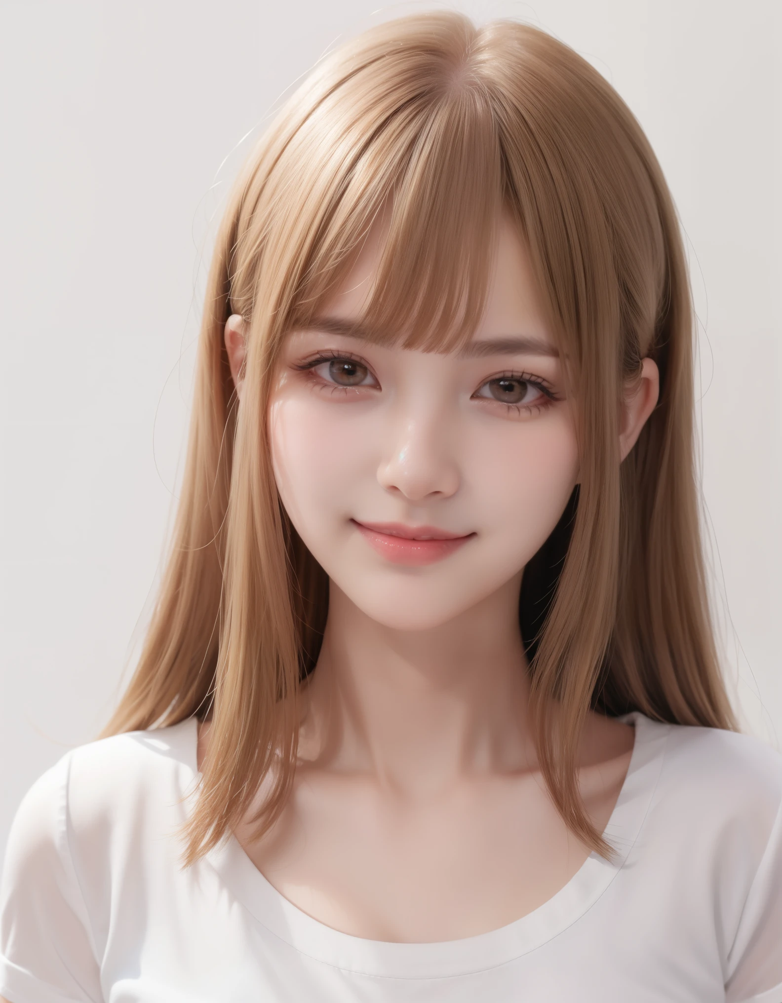 ((highest quality、Masterpiece、High resolution))、(((Zoom photo of upper body)))、(A shy smile:1.2)、One 15-year-old female、Beautiful Skin、Beautiful Eyes、Nurse uniform、Blonde Hair