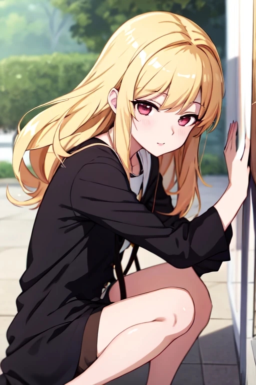 rubyhoshino, Hoshino Ruby, Long Hair, bangs, Blonde, (Pink Eyes:1.3), (Symbol-shaped pupil:1.5), Multicolored Hair, Two-tone hair, happy smile, smile, Close your mouth,
break, Cold Shoulder Shirt,Short sleeve,Long skirt,Black pantyhose,short boots,There is a computer on the table,sitting cross-legged on a chair,interior,whole bodyがイラストに入るように,Daytime,Clear skies,
break indoors, office,
break looking at viewer, whole body,
break (masterpiece:1.2), Highest quality, High resolution, unity 8k wallpaper, (figure:0.8), (Beautiful attention to detail:1.6), Highly detailed face, Perfect lighting, Highly detailed CG, (Perfect hands, Perfect Anatomy),