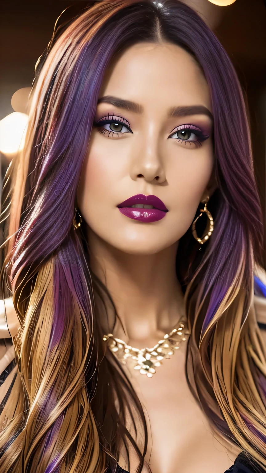 Realistic, Highest quality, 8k, woman, 20-year-old, black G-string transparant, Large Bust, Long Hair, Ultra-detailed skin textures, Soft Lighting, Fairy, Bokeh, purple Lipstick, Sensual Lipstick, Sensational Make up 