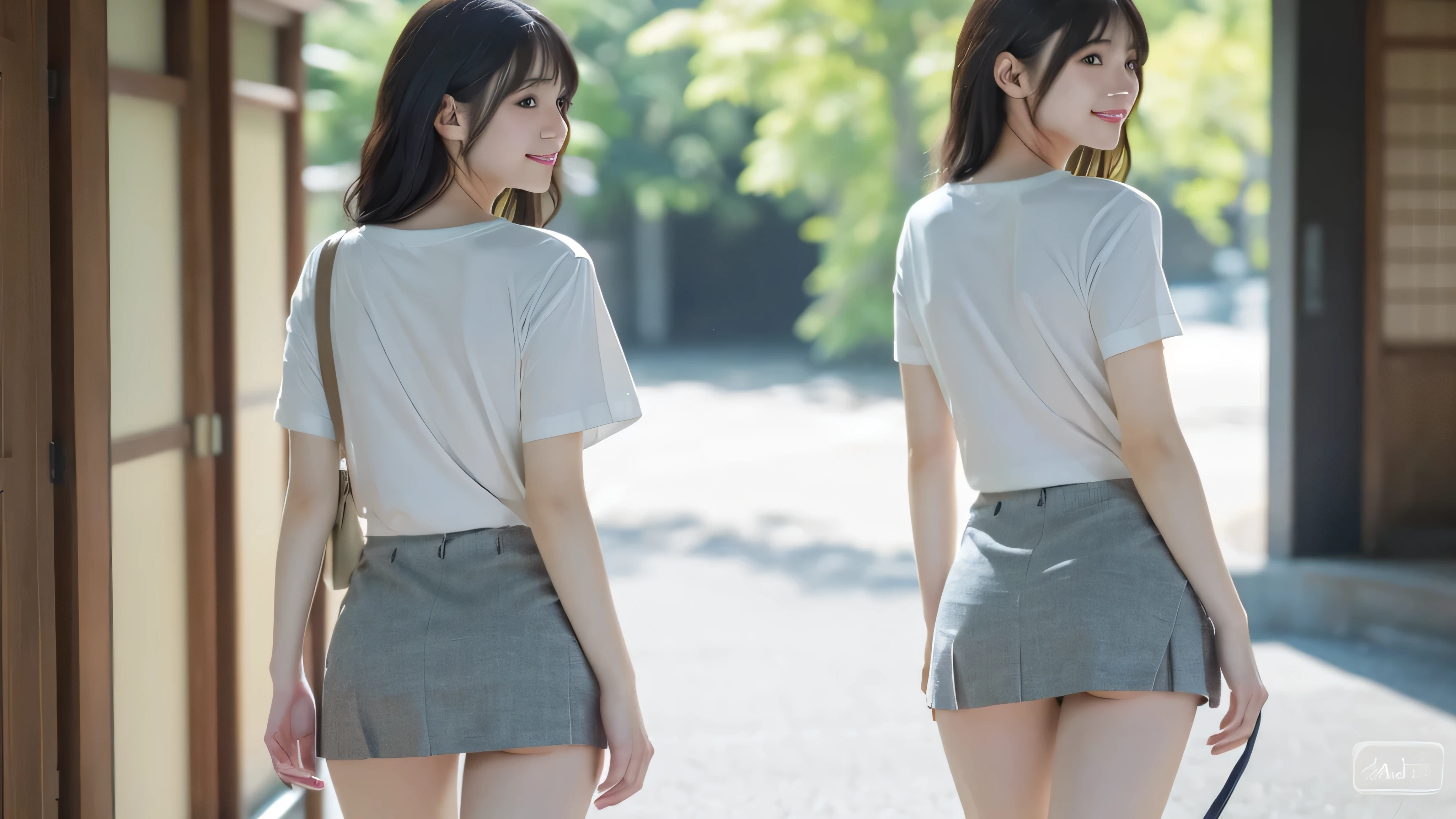 ((masterpiece, highest quality, High resolution, 超High resolution, Perfect Pixel, Depth of written boundary, 4K, RTTX 10.0, High resolution))), (Three adult women:1.3), Beautiful Anime Woman, (baby face, idle face), Beautiful art style, Anime characters, ((Long Hair, bangs, Dark brown hair, ponytail)), ((Beautiful eyelashes)), ((Detailed face, blush:1.2)), ((Smooth texture, Realistic texture, Anime CG Style)), Perfect body, Slender body, Exact finger count、Exact number of legs、Exact number of arms, (blush:1), (Three women are standing with their skirts turned up, Looking Back, The women on either side are standing next to the woman in the center:1.2), ((White stylish shirt, Checkered Skirt:1.2)), Knee-high socks, (Lift up your skirt yourself:1), Realistic, Slender body, highest quality, High resolution, Very detailed face, Perfect lighting, Extremely detailed CG, (Perfect hands, Perfect Anatomy), Embarrassed expression, (Station platform:1.3), whole body, ((Stylish white satin panties:1.2)), (Exquisitely designed luxury underwear for adults, High resolution image of panties), Angle from the rear, Looking Back, ((Tight waist:1.2)), (Small beautiful butt、Flip up your skirt:1.2、Beautiful lower buttocks)、(Detailed legs、Beautiful feet、Thin thighs), Beautiful breasts, (Perfect Anatomy:1.3)、(Perfect hands)、(Detailed eyes and face:1.2, Professional photography techniques)