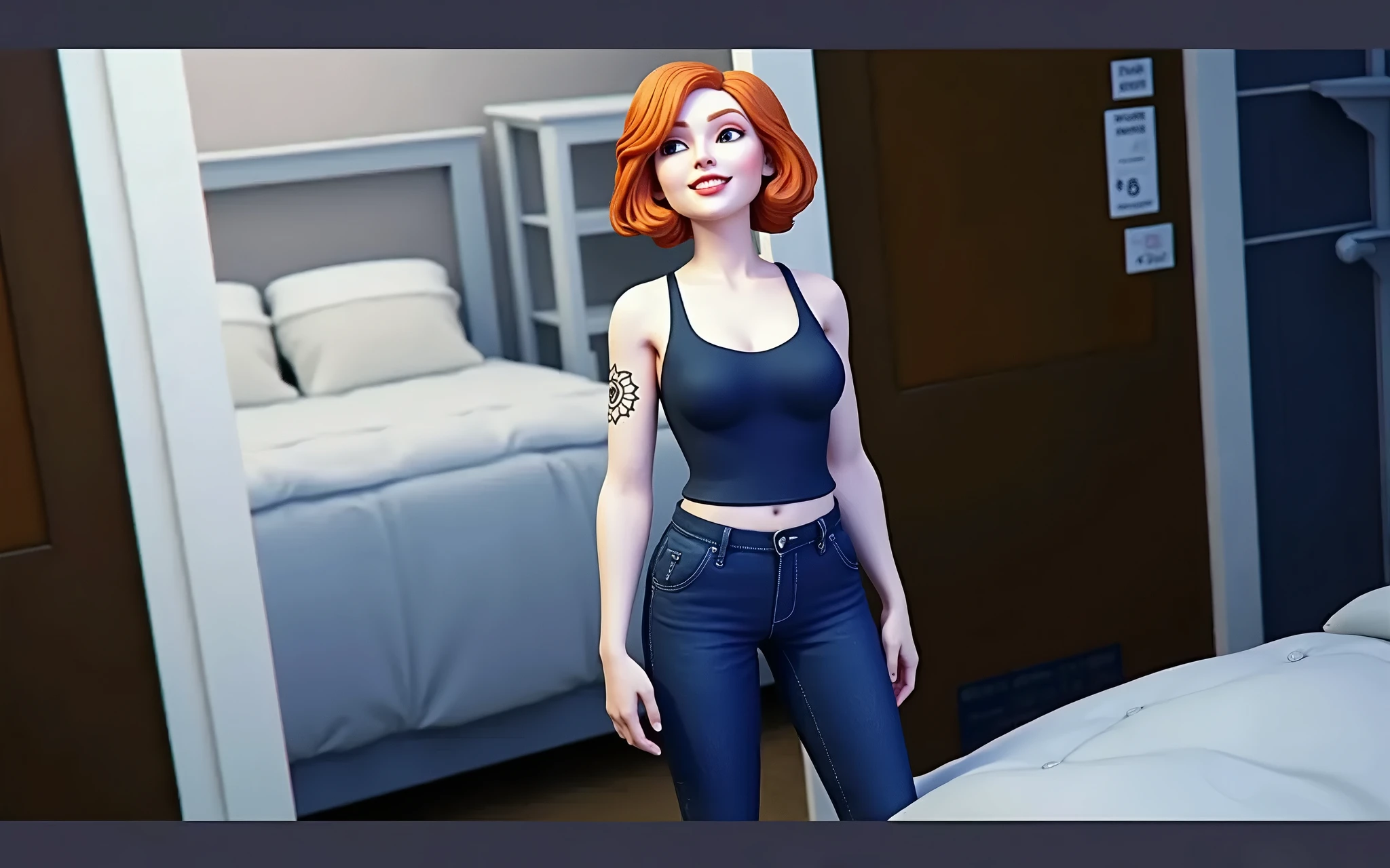 Red hair girl blowjobs deepthroat , runny makeup, in a sheer lace  bodysuit , hard deepthroat, blue eyes, pov firsperson view, dick goes deep throat , rolling eyes, half closed eyes, tears