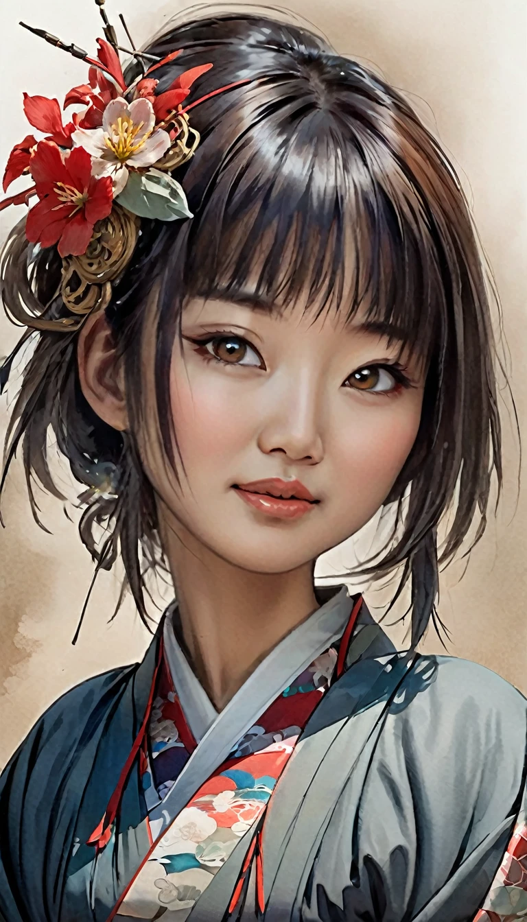 Japanese WOman portrait, 

sticker of a full body picture of a beautyfull woman, 

highly detailed beautyfull face, 

freedom, 

soul, 

digital illustration, 

approaching perfection, 

dynamic, 

highly detailed, 

watercolor painting, 

artstation, 

concept art, 

smooth, 

sharp focus, 

illustration in the style of artists like Russ Mills, 

Sakimichan, 

Wlop, 

Loish, 

Artgerm, 

Darek Zabrocki, 

and Jean-Baptiste Monge, Watercolor, trending on artstation, sharp focus, studio photo, intricate details, highly detailed, by greg rutkowski