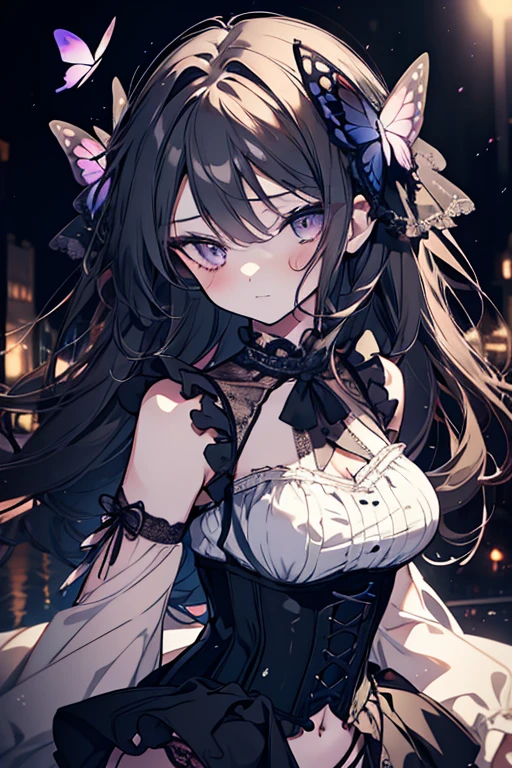 masterpiece、highest quality、High resolution、Very detailed、Mature Woman、Wolf Girl、werewolf、Wolf Ears、Wolf's Tail、Golden Eyes、Vertical eyes、cat's eyeouth open、(Long fangs)、Combat Ready、On all fours、Angry、V-shaped eyebrows、Hairy body、In town、night、full moon、