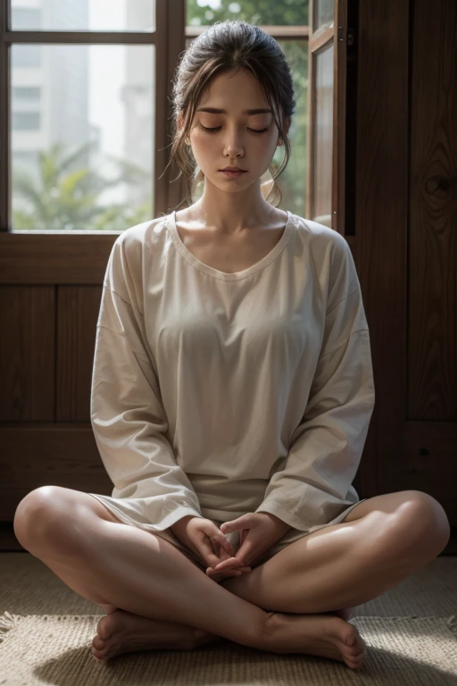 Person meditating 