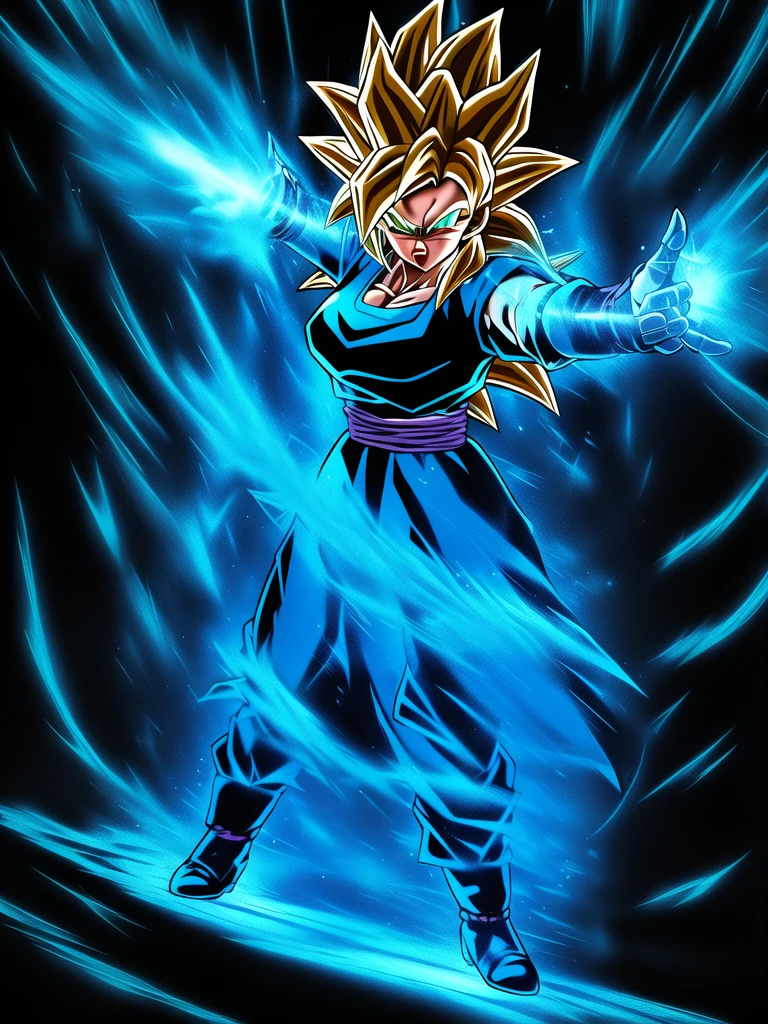 
dbz style, (extremely detailed CG unity 4k wallpaper),(masterpiece),(ultra quality),(ultra-detailed),(best illustration),(best shadow),(absurdres),masterpiece, best quality, cinematic light, 1girl, angry, dark magician girl, blonde hair, blue headwear, blue footwear, duel monster, hat, hexagram, long hair, looking at viewer, magic, magic circle, glow, glowing, glowing particles, sparks, saiyan's aura, wizard hat, yu-gi-oh!, dynamic pose, serious 