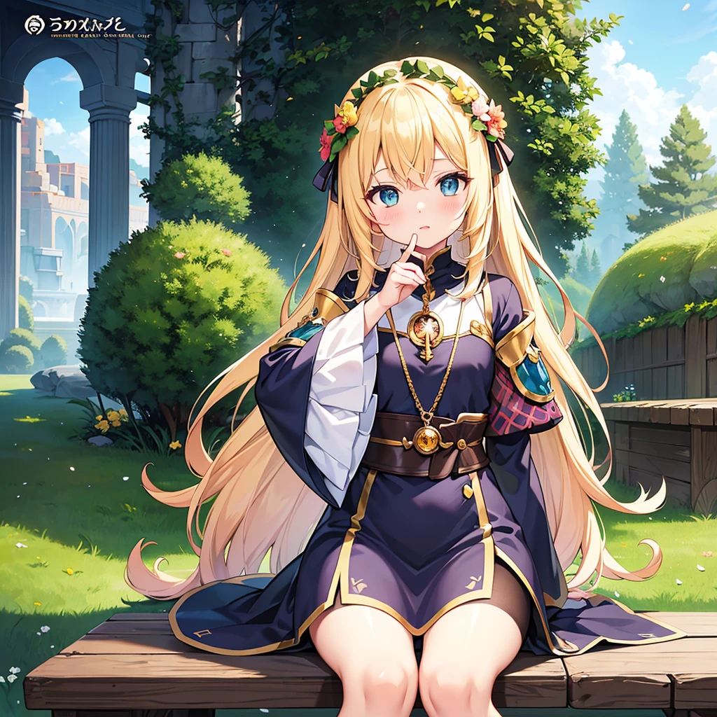 Anime girl sitting on a chair with a coffee cup in hand, Alchemy Girl, Light novel cover, Official Art, Epic Light Novel Cover Art, Official Artwork, epic Light novel cover, Change, Different World, small curve Change, Ancient Saudi wreath, Kushat Kurunz Key Art - Women, Shadowverse Style, Cute Dwarf,