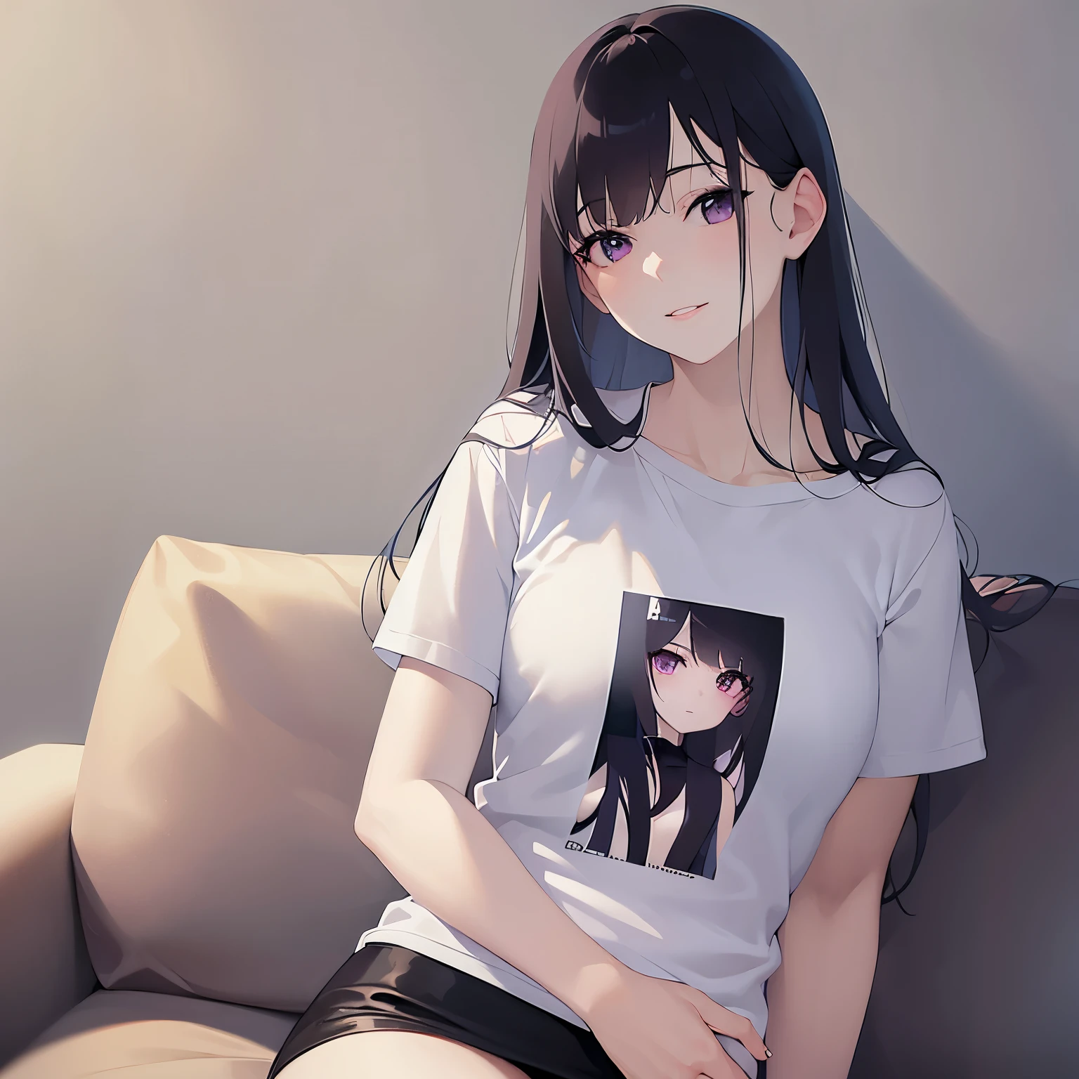 (very aesthetic, best quality:1.3), 1girl, wearing oversized sweatshirt, no legwear, happy, heart emoji, <lora:Add Details XL:1>