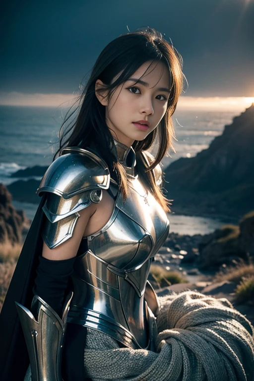 (masutepiece), (very intricate:1.3), (Realistic), Portrait of a girl, the most beautiful in the world, (Medieval armor:1.4), metal reflective, Upper body, Outdoors, Intense sunlight, far away castle, professional photograph of a stunning woman detailed, Sharp Focus, Dramatic, awardwinning, Cinematic lighting, octane rendering Unreal Engine, Volumetrics DTX, (Film grain, Blurry background, blurred foreground, Bokeh, depth of fields, Sunset, Motion Blur:1.3), Chainmail、- Even though the excitement was increasing to the limit, I couldn't reach the climax, and when I continued to tease and could only think about climax, I closed my eyes to the intense pleasure that suddenly attacked.『feels good〜 orgasm orgasm I'll go〜』- A woman who screams and reaches a fierce climax、