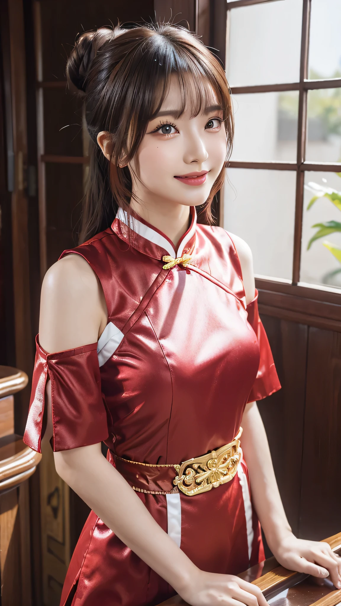 (Beautiful), (12 years old: 1.3), (Pain Tolerance: 1.5), (8K), Japanese Beautiful Girl, Small Breasts, Photorealistic, Ultra High Resolution, Top Quality, Natural Light, (Ray Tracing: 1.2), Skin Chinese martial artist uniform, chair bondage, (natural skin texture, fine skin, hyper realism, super sharpness), intricate details, depth of drawn border, embarrassment, pain, ((for breath Gasp: 1.2)), Endurance: 1.5)), looking up from his knees with a furrowed brow.