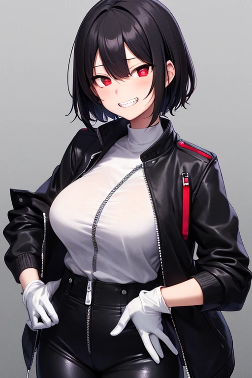 ANIME NARUTO SHIPPUDEN GIRL black SHORT HAIR AND GRAY EYES