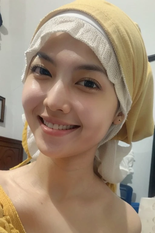 60-year-old, hijab, bed, huge boobs, big tits punting, lots of sperm all over her body