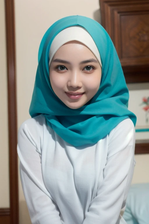 A beautiful Indonesian woman,realistic,hijab,best quality 