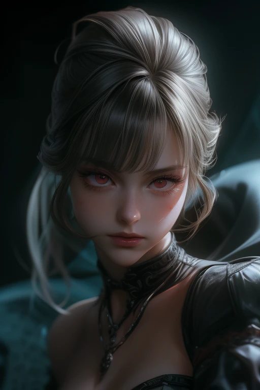 High-quality beautiful eyes, Beautiful face, high quality face, dark sky, thin, Wet waist, A slim body, Model appearance, confusion, sexuality, милый beautiful anime woman, detailed digital anime art, Beautiful anime girl, Beautiful anime girl, Anime with small details, Best quality, masterpiece, Ultra detailed, Beautiful, A high resolution, original,CG 8K ультраrealistic, The perfect work of art, Beautiful face, Facial cleanliness, skin, гиперrealistic, Ultra detailed, detailed eye, dramatic Lighting, (realistic) realistic, Full HD, Best quality, Best quality, Beautiful Lighting, (8k wallpapers with extremely detailed computer graphics), high detail, Sharp Focus, The art of dramatic and photorealistic painting., Beautiful smile, Facial cleanliness, skin, гиперrealistic, Ultra detailed, detailed eye, dramatic Lighting, (realistic) realistic, Full HD, Best quality, Best quality, Beautiful Lighting, (8k wallpapers with extremely detailed computer graphics), high detail, Sharp Focus, The art of dramatic and photorealistic painting., (masterpiece, Best qualityтолстые контуры, comics, фотоrealistic, Best quality, masterpiece, A high resolution, One,on open air, extremely detailed, details, masterpiece, ((illustration)), 4K, 8 thousand., high quality, A high resolution, Lighting, cinematic, award-winning, 1 girl, high, Goth girl 1girl,One,long hair,I'm looking at the viewer,Red eyes,Jewelry,NECKLACE,draw up,pomade,Black background,portrait,sparkling eyes,