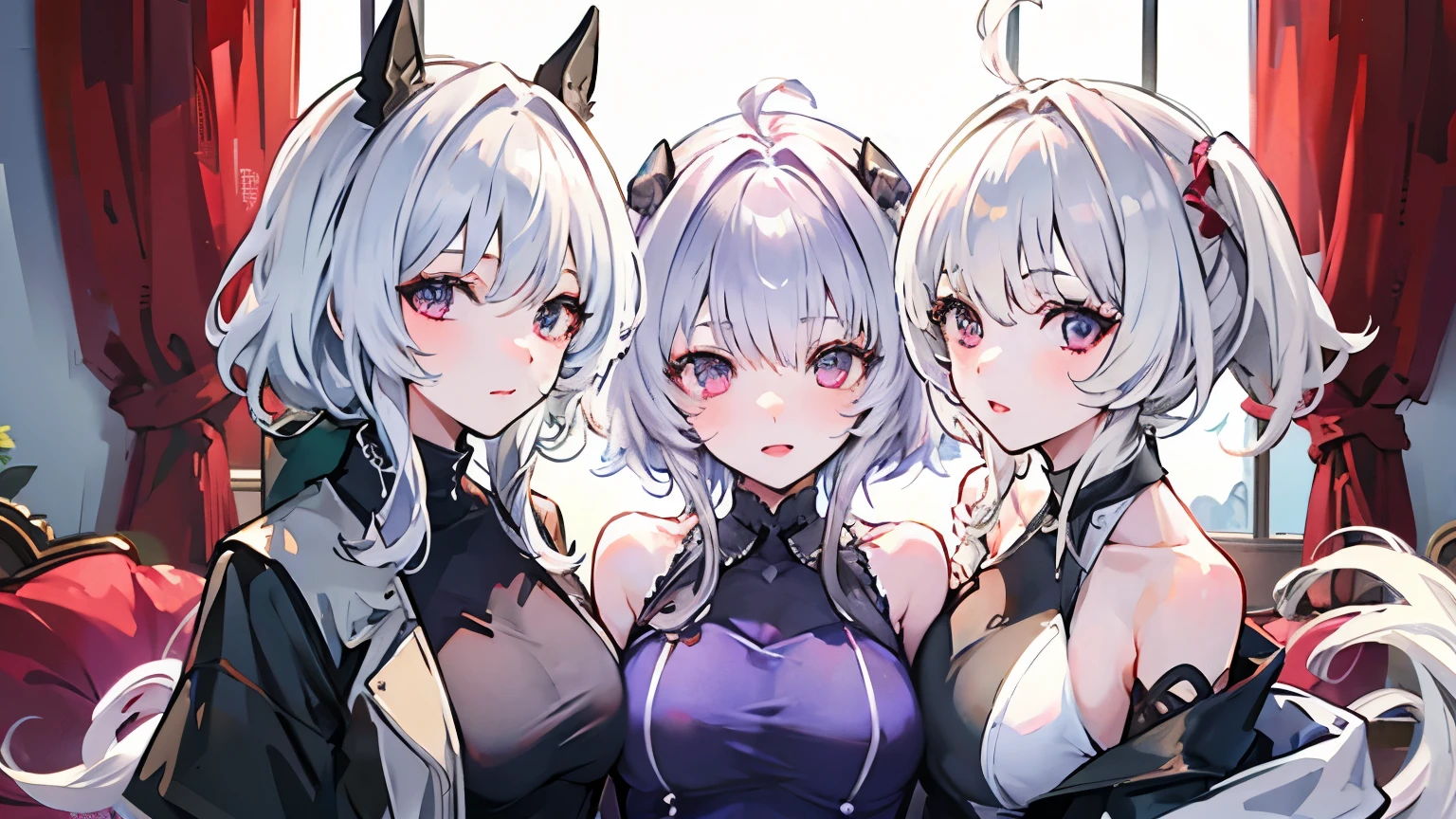 ((Best Quality)), ((masterpiece)), (detailed), Three Girls, sexy