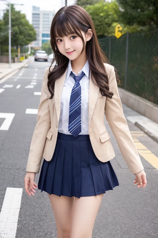 cute、high school girl、Idol、uniform、blazer、mini skirt、See-through、Fluttering in the wind、sit