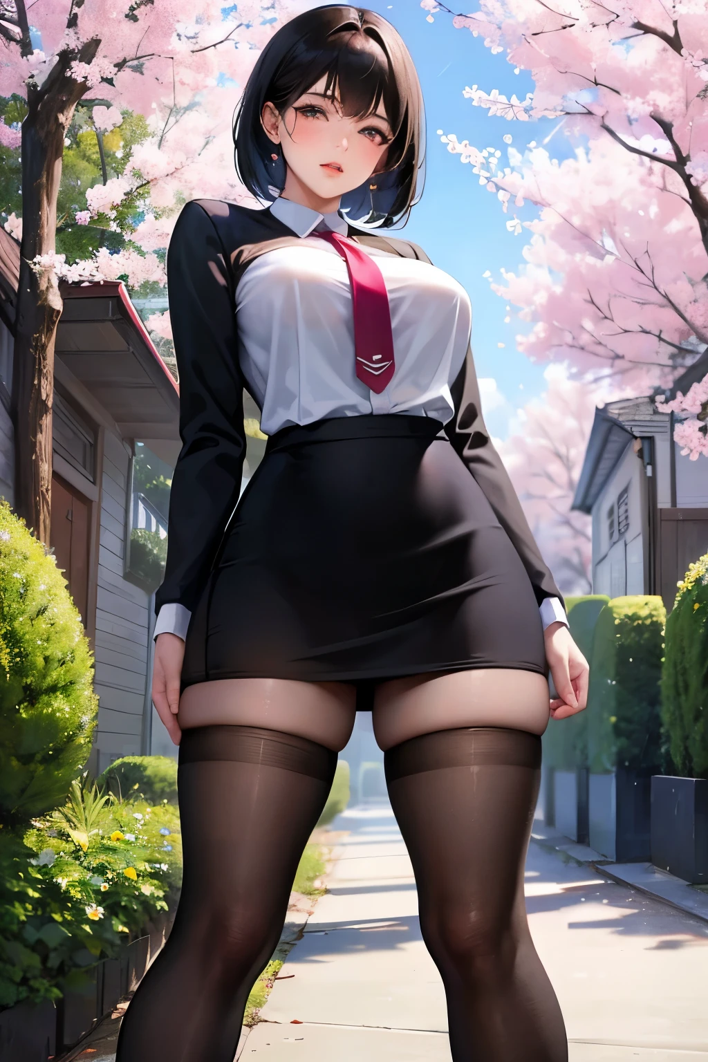 high resolution、4K、Masterpiece、1 big breasted girls、Bare your breasts、Exposing the breasts、Station platform、train、Standing on Home、Micro Mini Skirt、No panties、Pussy、Nipples、blush、Black Pantyhose、Absolute area、Masturbation、Love juice、Full body portrait、tough、vibrator、Love juice、panties pull、Black Loafers