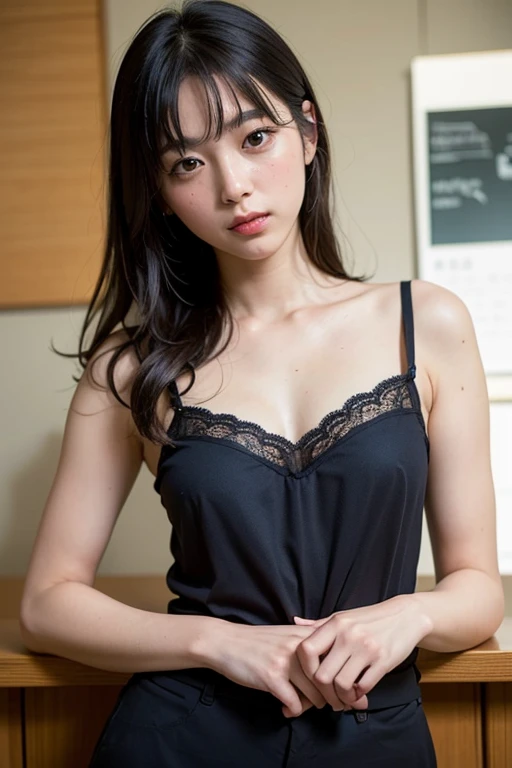 twogirls, small, kissing, longye hair, whole body, photoshot, in house, legging, bra,, photoshot, good realistic lighting, beautiful, as much detail as possible, 4K, baby face, se beijando