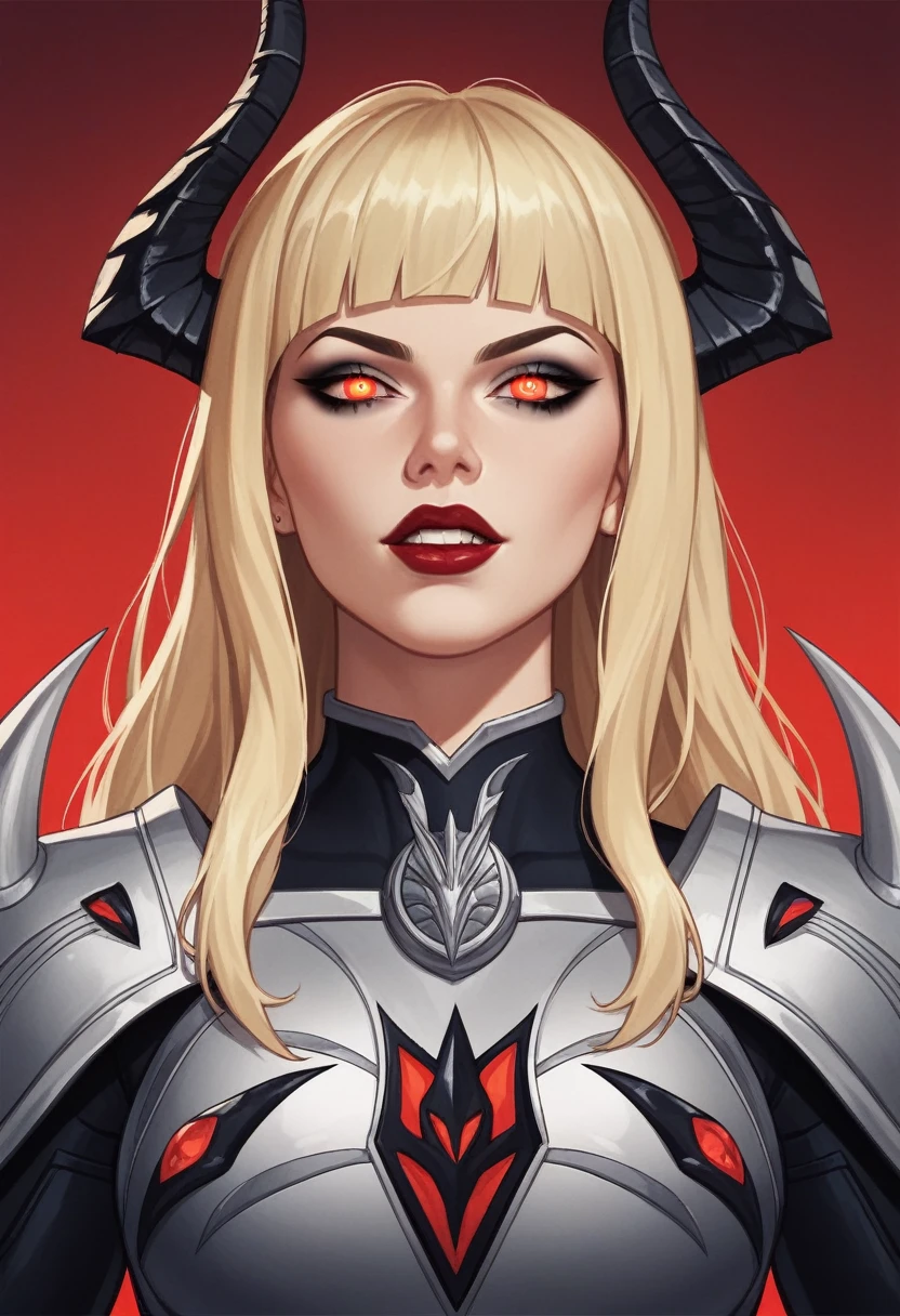1girl, berserker, armor,mature female , eyeliner, blonde hair, long hair, muscular, facepaint (masterpiece, high quality:1.2)