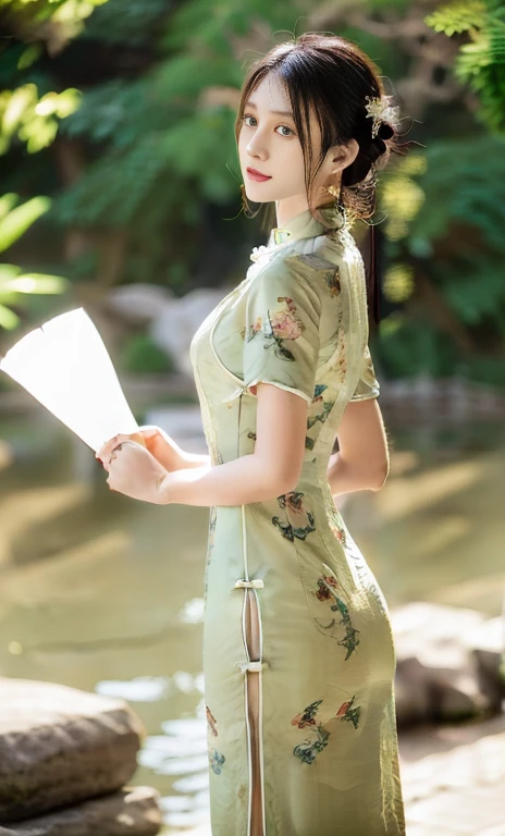 {1girl, gorgeous woman in traditional Chinese dress, 🍎 RED qipao, intricate golden floral patterns on dress, long flowing black hair, jade hairpin, delicate earrings, shining black gemstone eyes, full red lips, graceful movement, beautiful detailed eyes & facial features, from behind, from side, from top,

award winning, masterpiece, anatomically right, high quality, quality, high details, detail, super detailed, her bust size might be 4 D.

(qipao dress flowing like blooming lotus & drifting red clouds), (best quality,4k,8k,highres,masterpiece:1.2),ultra-detailed,(realistic,photorealistic,photo-realistic:1.37),extremely detailed eyes and face, longeyelashes,cinematic lighting,vibrant colors,elegant portrait,}