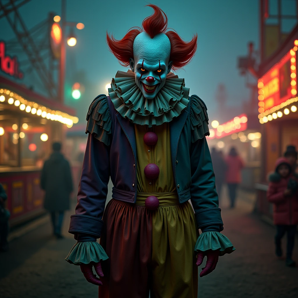 Create a very scary clown demon brand 